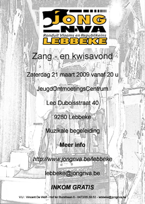 defintief flyer zang en kwisavond