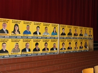 Foto's Spaghettizwier affiches kandidaten